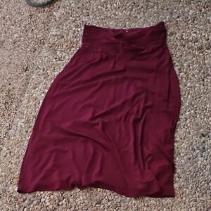 J. Jill Burgundy Maxi Skirt